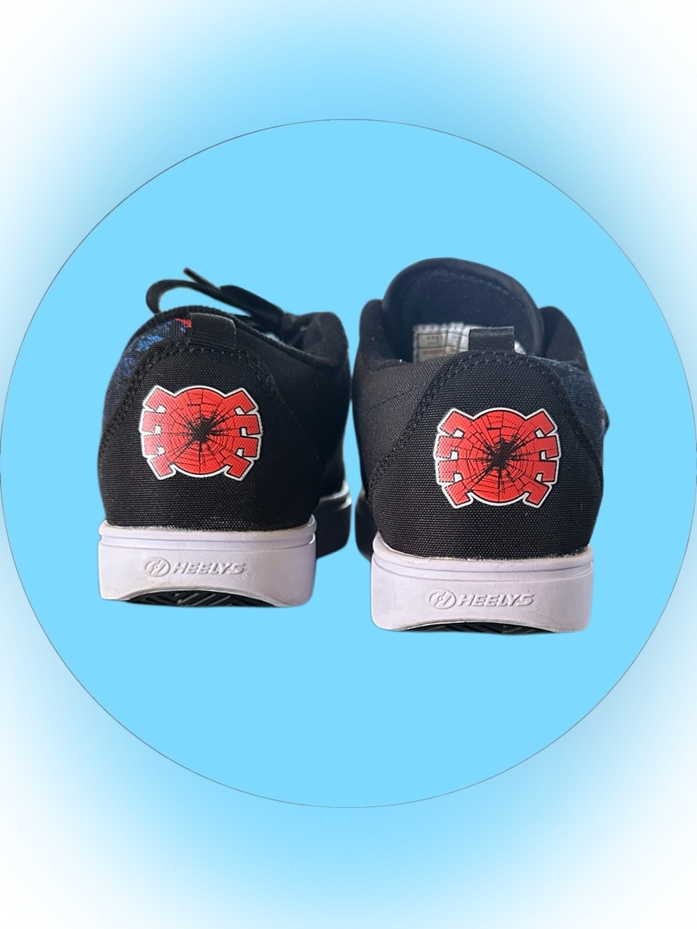 BOYS' HEELYS - YOUTH SIZE 1 - PRO 20 SPIDERMAN MID-TOP SKATE SNEAKERS - Picture 6 of 8